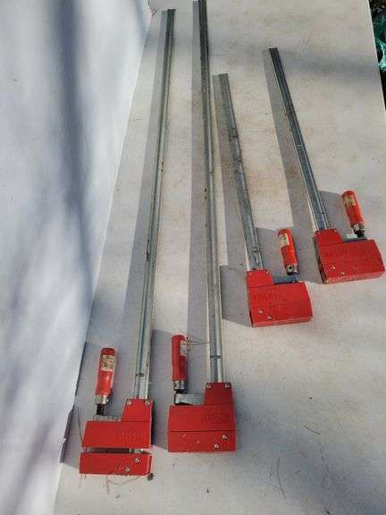 (4) Bessey clamps/ aprox 50" & 30"