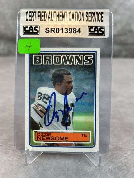 Ozzie Newsome certified autograph card: CAS