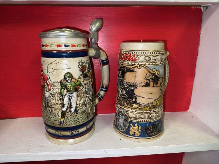 Avon Football and Coors 1910 Wagon Mug and Stein