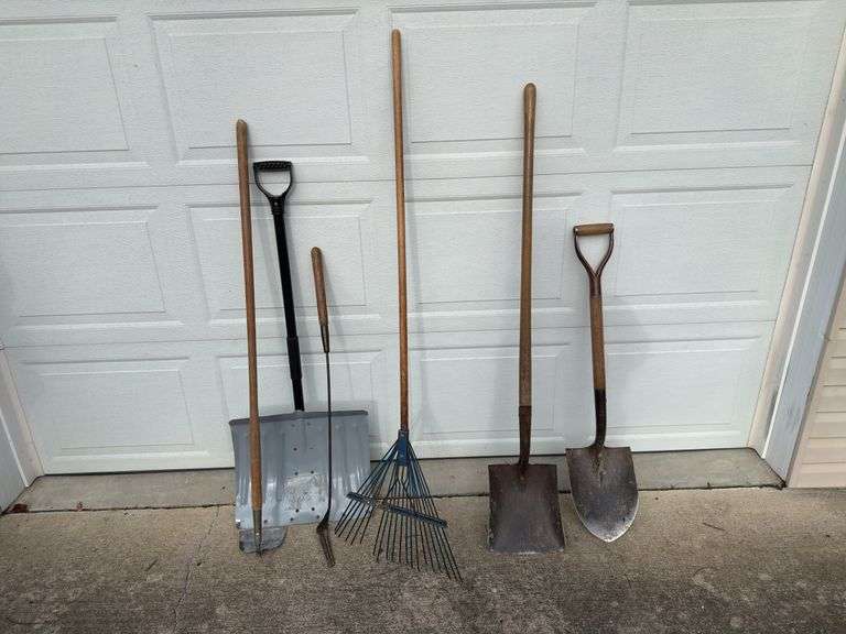 shovels rake and hoe