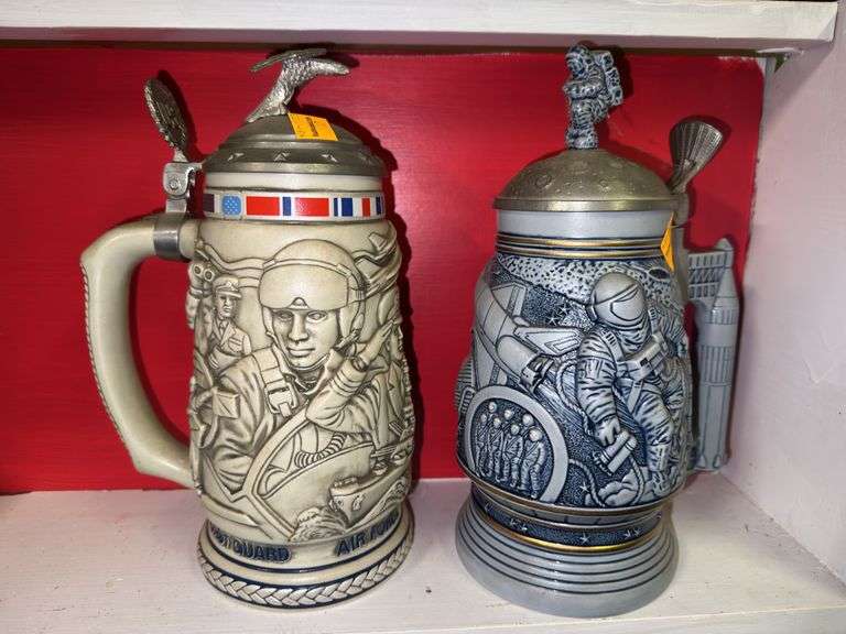 Tribute to the American Armed Forces and Conquest of Space Steins