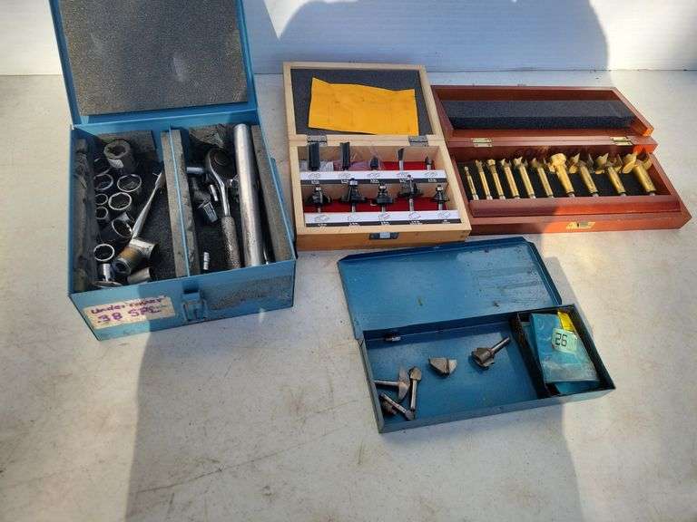 Craftsman & Columbia 10 piece router sets, ratchets & sockets