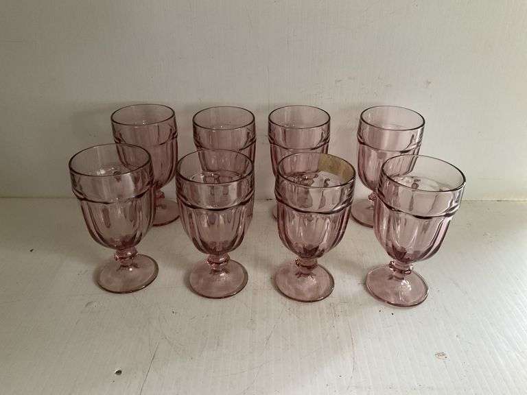 8 Duratuff Plum Goblets