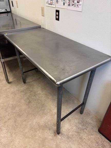 Stainless Steel top table , 48” Wide 24” Deep 33”High