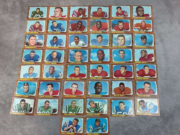 1966 Topps football Starter Set, 42 cards, no duplicates, with card 1