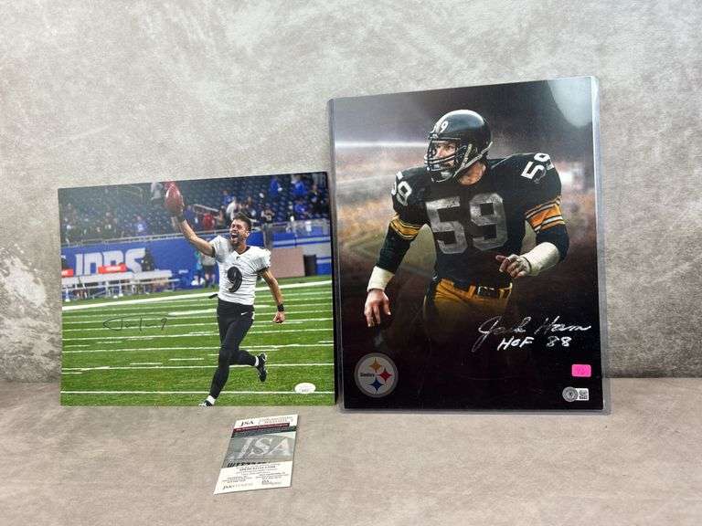 Jack Hamm & Justin Tucker both signed 10X14, Beckett and JSA