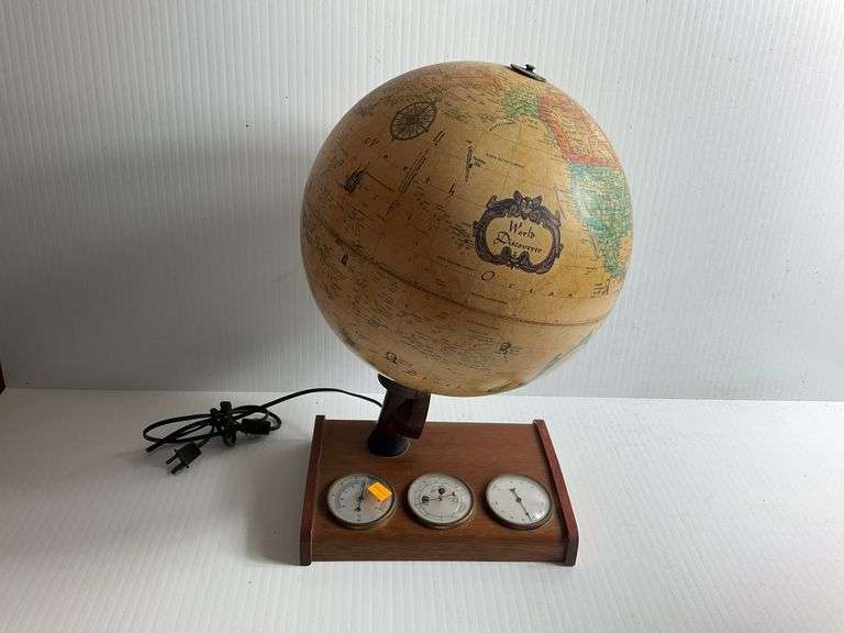Electric Globe with Weather Station