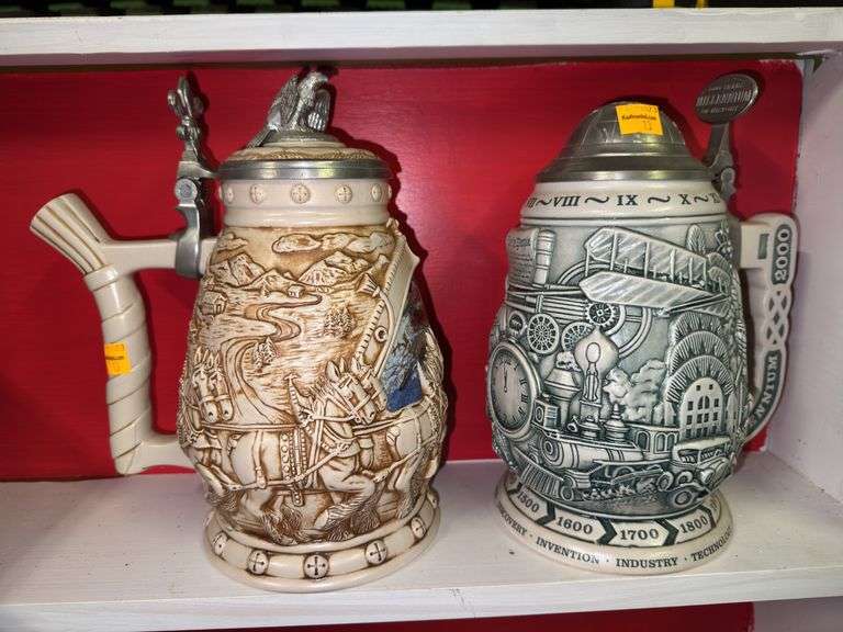Avon “World’s Famous Clydesdale Hitch” Stein and Avon 1000 Years Millennium of History Stein