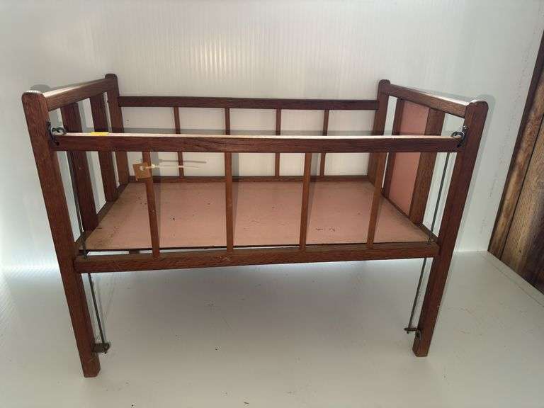 Vintage Wooden Baby Doll Crib