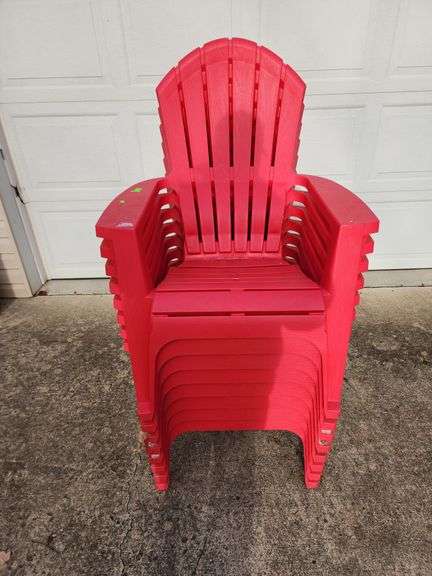 8 stackable lawn chairs