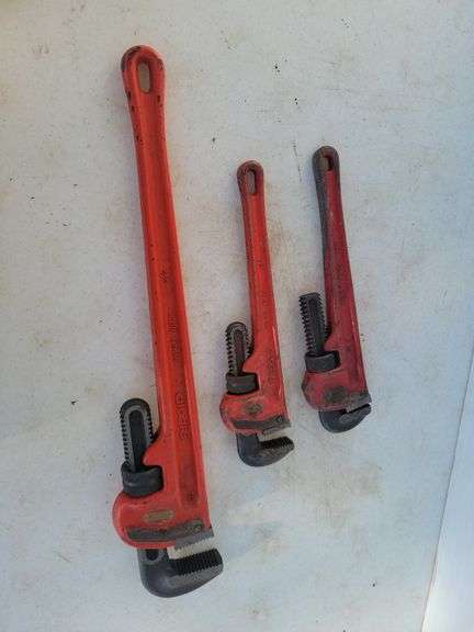 (2) Ridgid & 1 other pipe wrenches