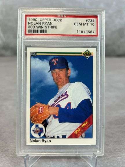1990 Upper Deck Nolan Ryan 300 Win Stripe PSA 10