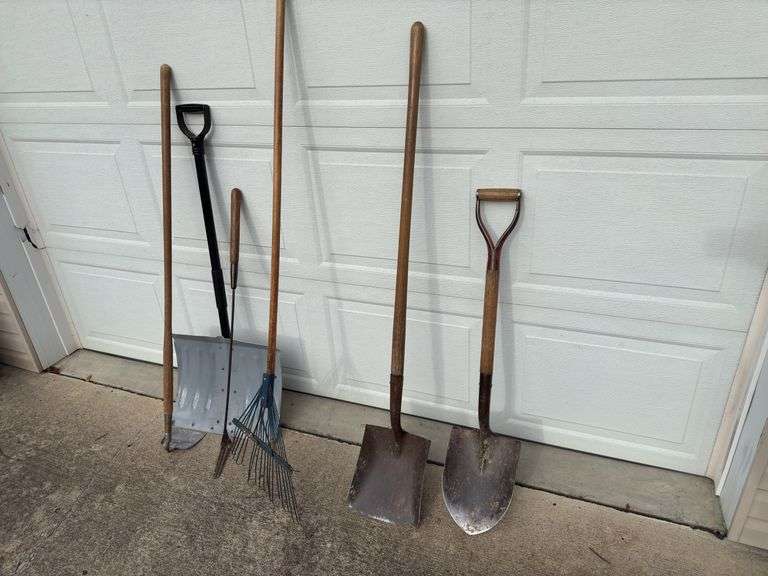 shovels rake and hoe
