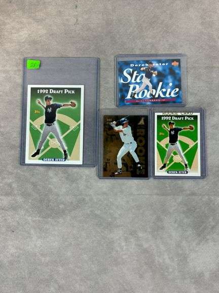 Derek Jeter - Rookie card lot of 4: Topps unusual oversize caard