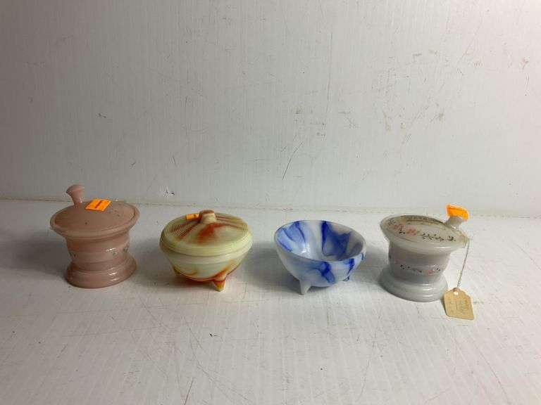4 Acro Agate Trinket Boxes