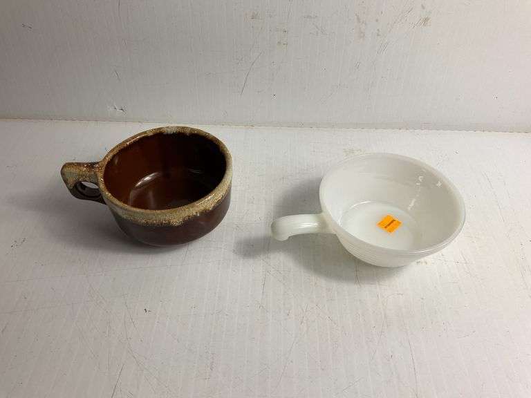 Fire King Milk Glass Soup Bowl, Vintage Stoneware Soup Bowl