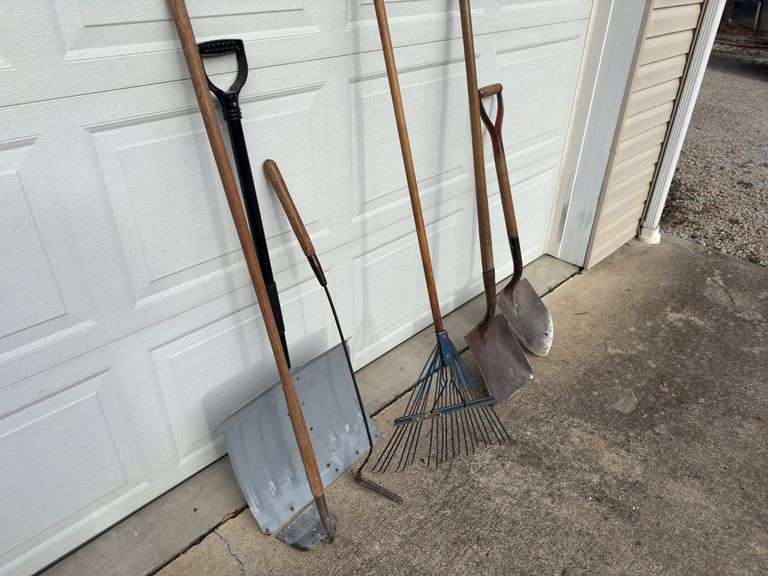 shovels rake and hoe