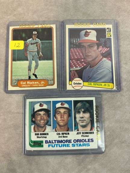 Cal Ripkin Rookie card lot: Topps, Donruss and Fleer