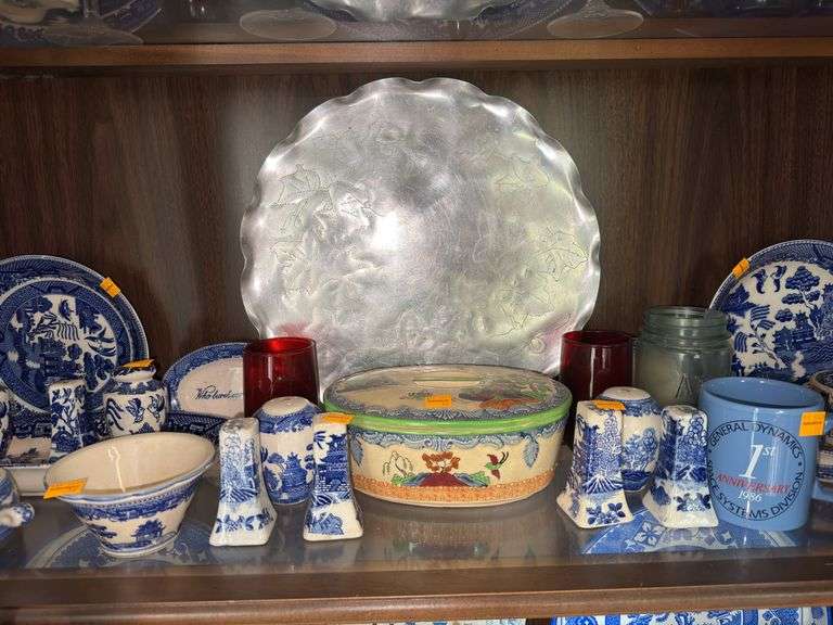 Assortment of Blue Hand Painted Fine China