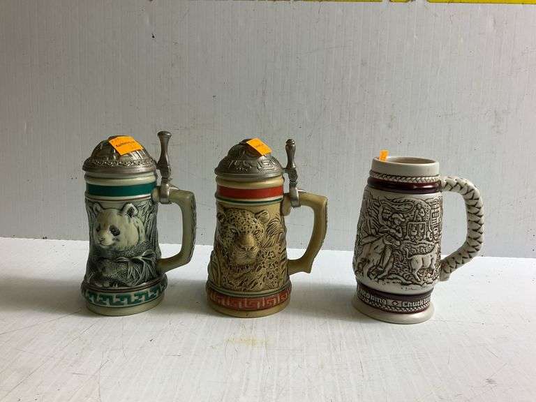 2 Endangered Species Steins, 1 Avon Stein