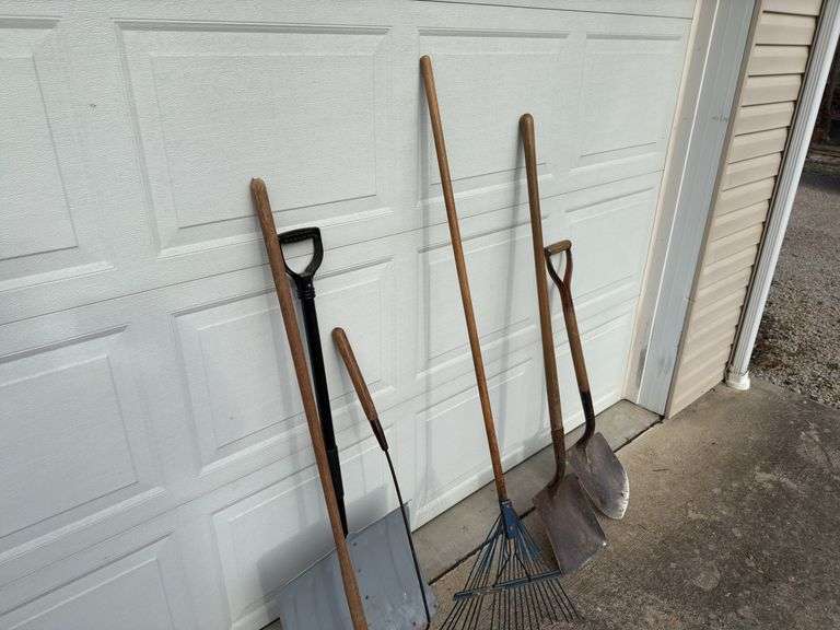shovels rake and hoe