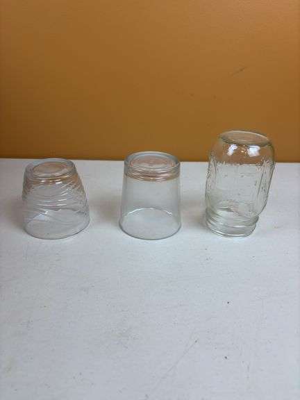 16 misc. glasses & Jars