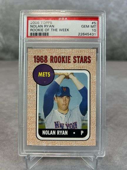 2006 Topps Nolan Ryan Rookie of the Week PSA 10