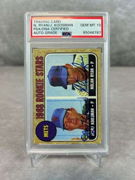 Nolan Ryan & Jerry Koosman Dual Signed Rookie Reprint Card PSA 10
