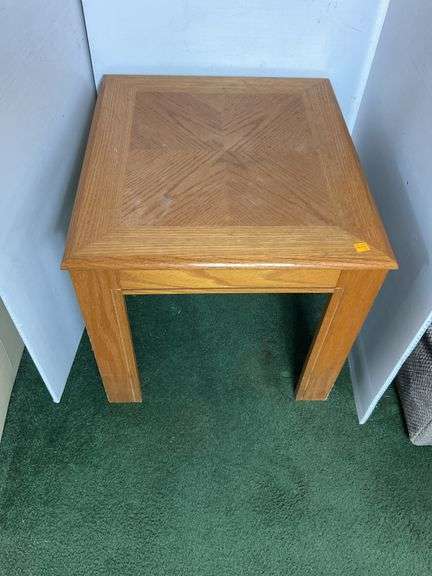 Square Wooden End Table