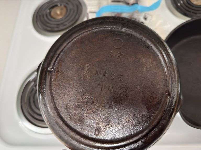 SK Cast Iron Skillet and Cast Iron Skillet