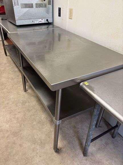 Stainless Steel top table 48”Wide 30” Deep 34” High