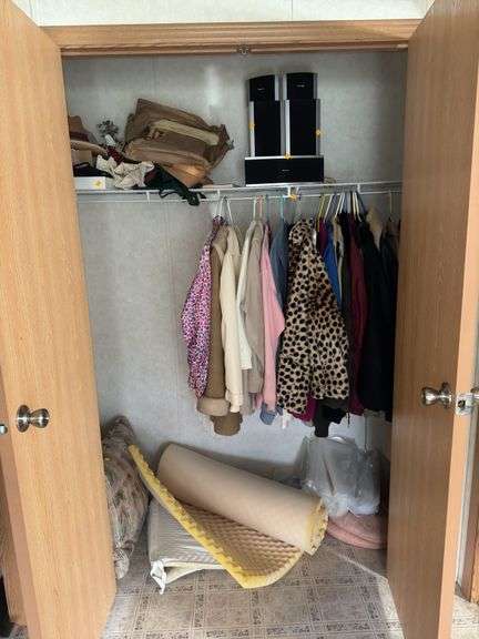 Contents of Closet (PIONEER SURROUND SOUND SYSTEM NOT INCLUDED)