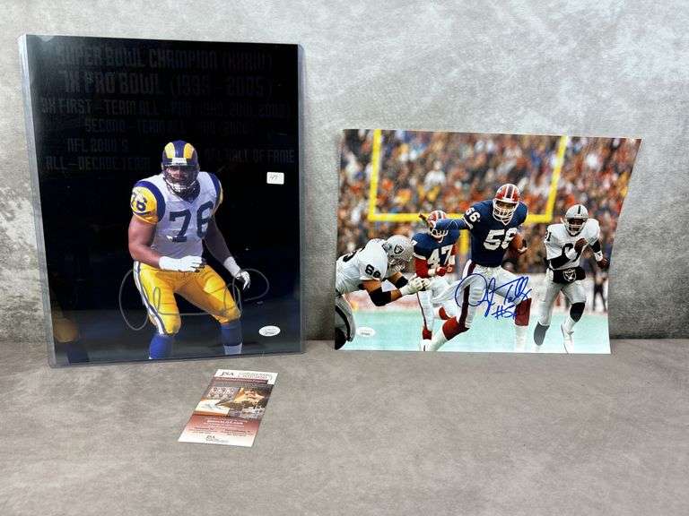 Daryl Talley & Orlando Pace signed 10X14 action photos, both JSA
