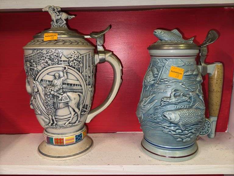 Avon Winner’s Circle and Fishing Steins