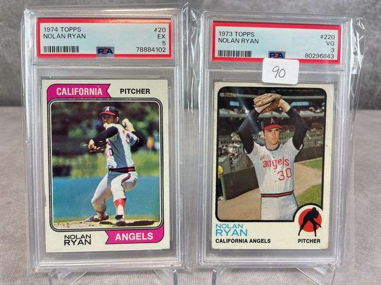 1973 & 1974 Topps Nolan Ryan PSA 3 & 5