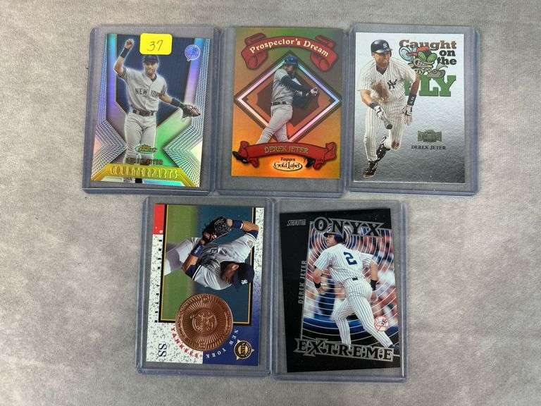 Derek Jeter- Topps finest Refractor! Plus 4 unusual Jeter cards