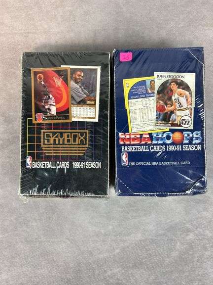 1990 -1991 Hoops & Skybox sealed basketball boxes
