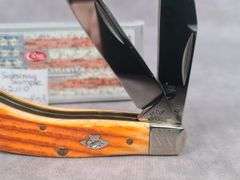 2013 CASE XX ORANGE BONE SADDLEHORN, SCROLLED BOLSTERS, #062
