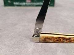2001 CASE XX BURNT ANTIQUE BONE TOOTHPICK SET IN TIN