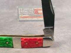 2013 CASE XX RED/GREEN BONE CIGAR BAND MUSKRAT