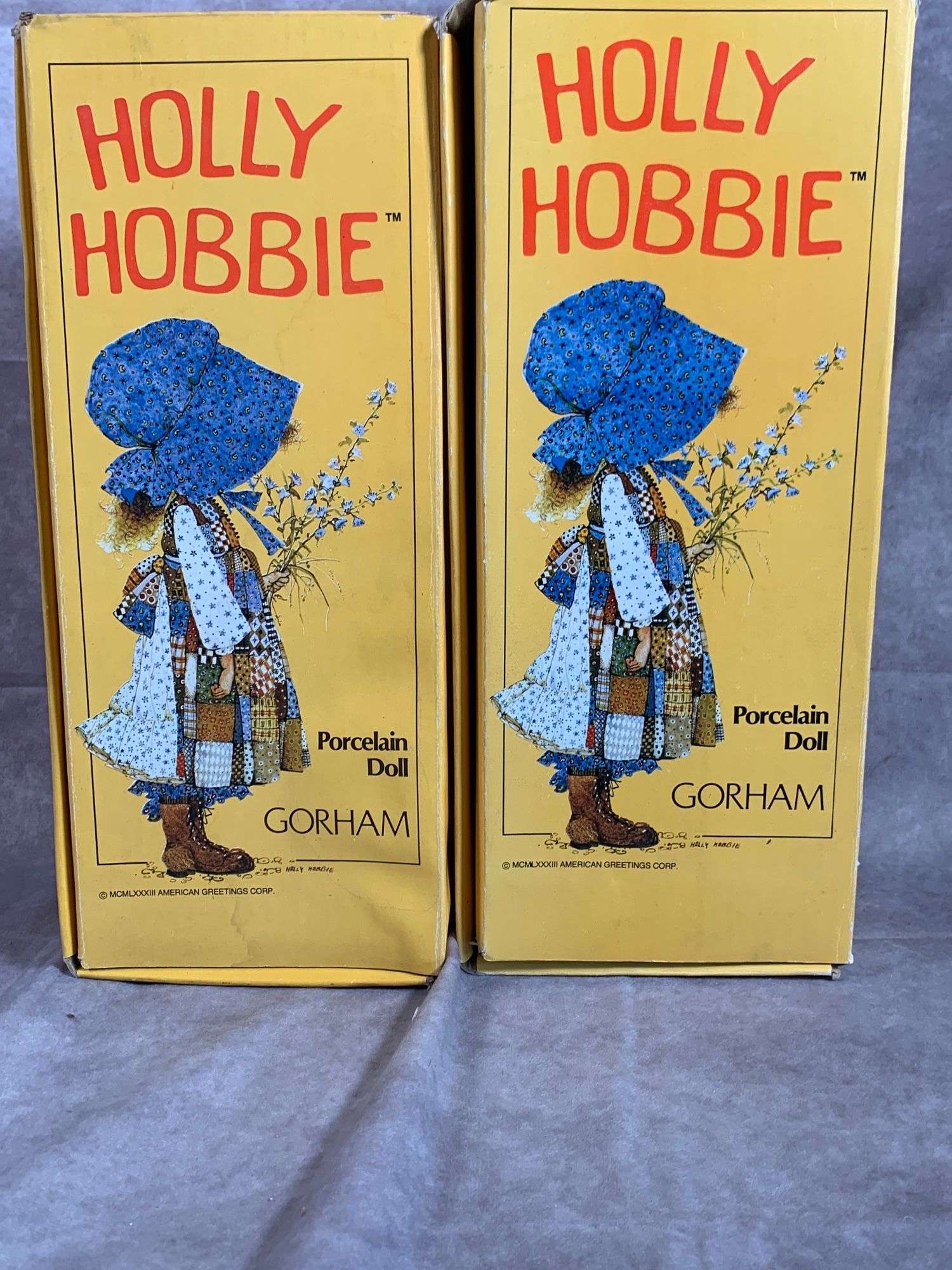 HOLLY HOBBIE PORCELAIN DOLLS BY GORHAM 