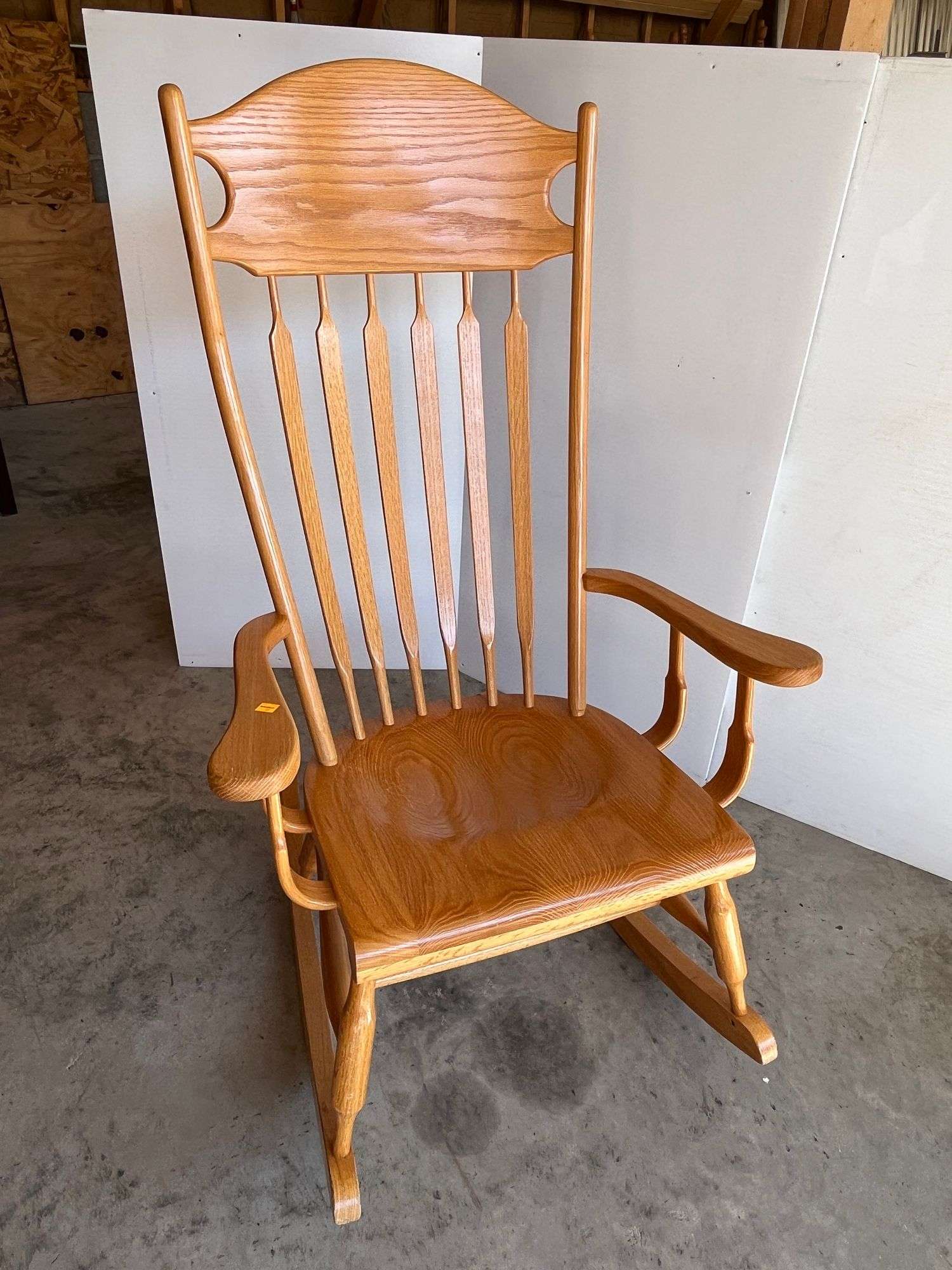 Oak Slatback Rocking Chair