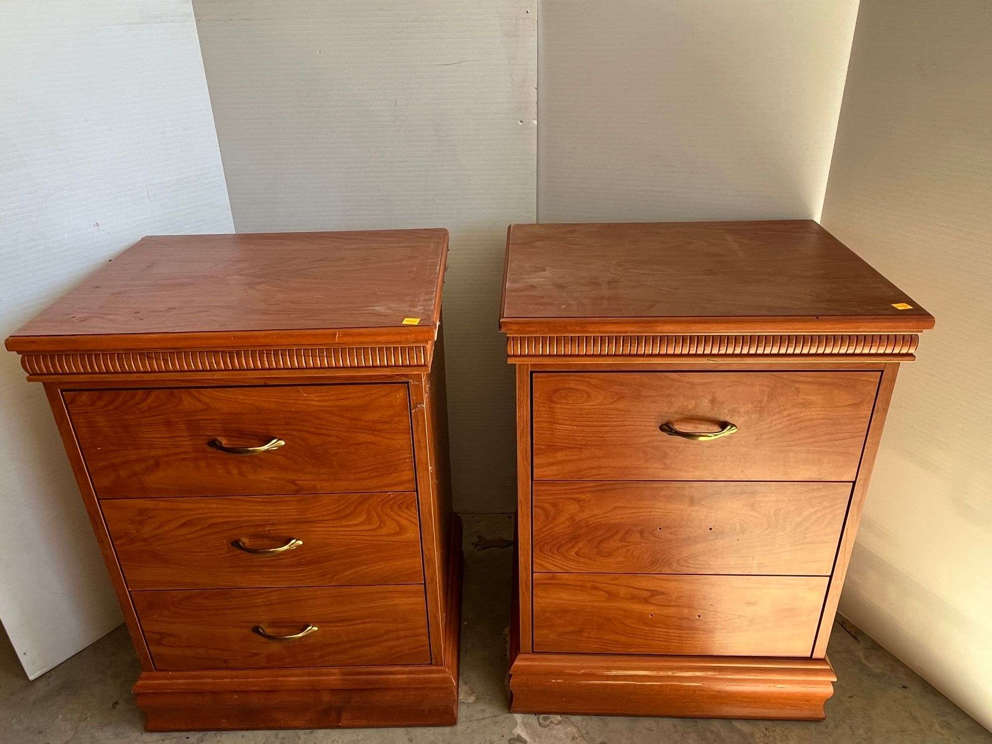 Two Woodland Bedside Nightstands
