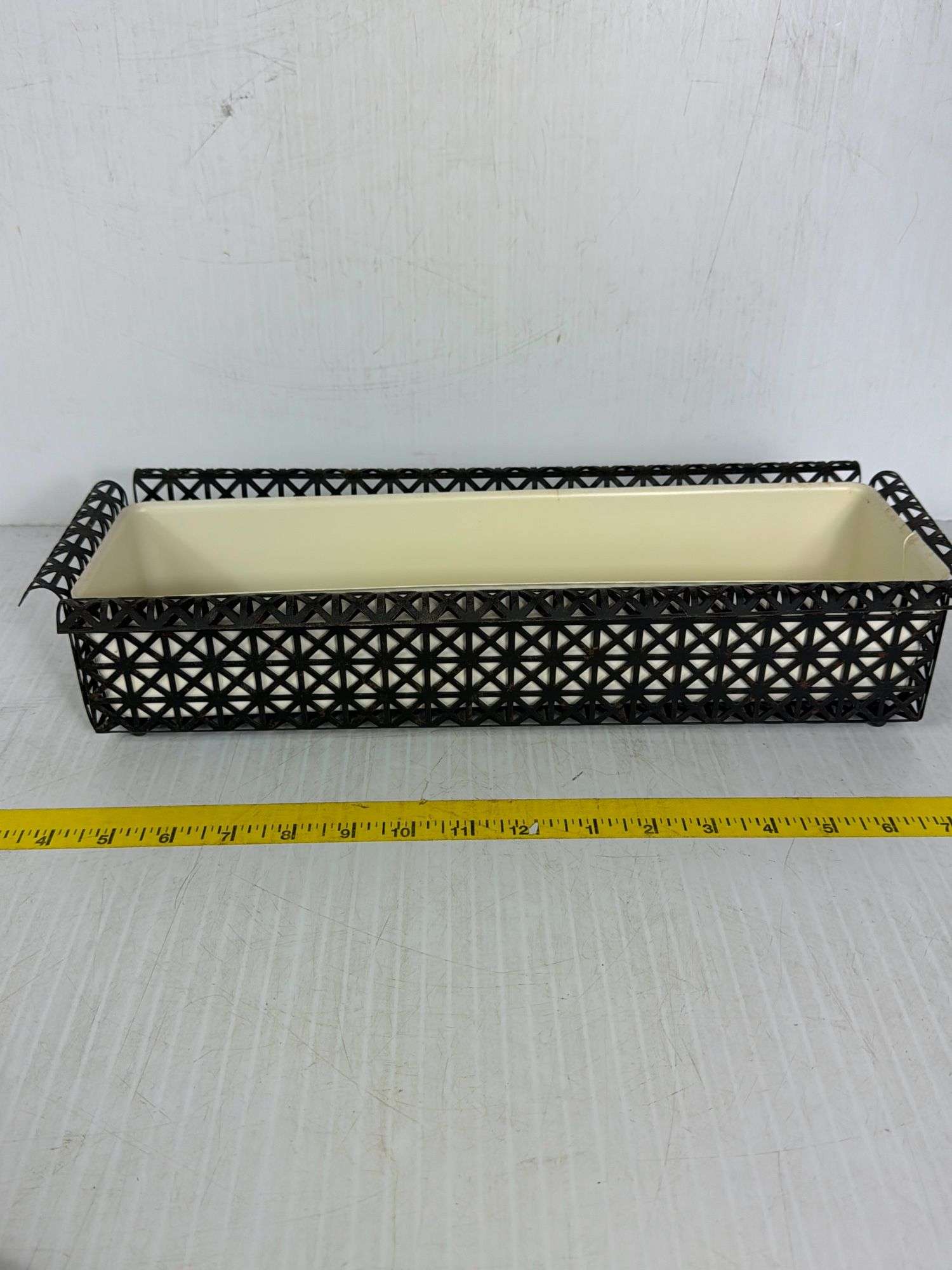 Metal & Plastic Tray with Assorted Decor