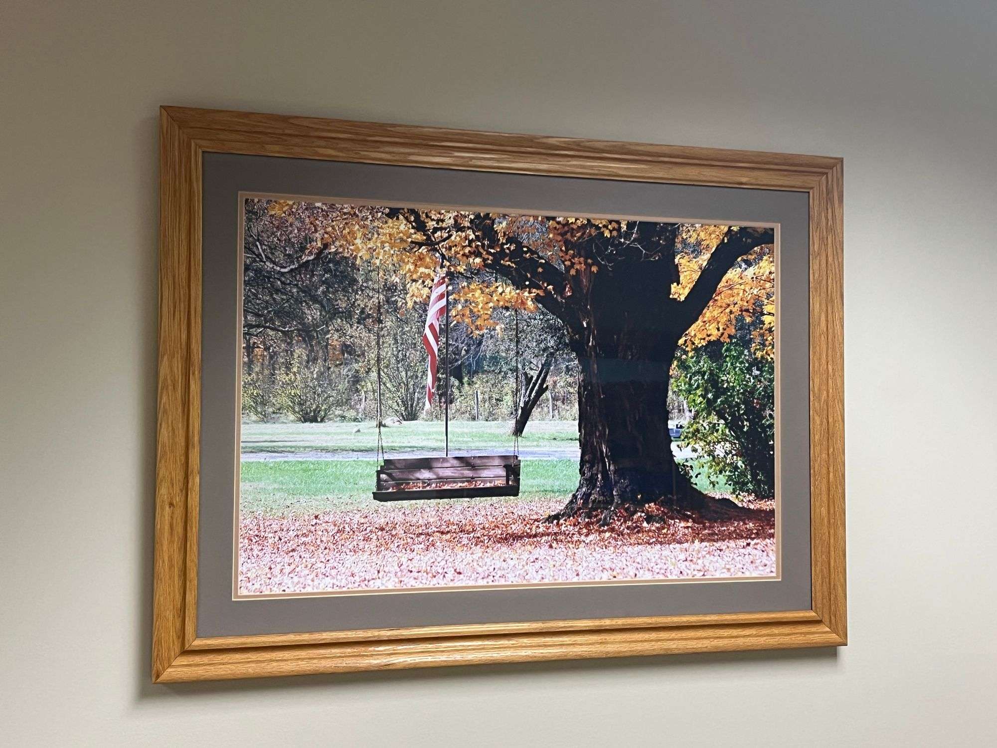 Oak Fall Swing Print by Jerry Pastine