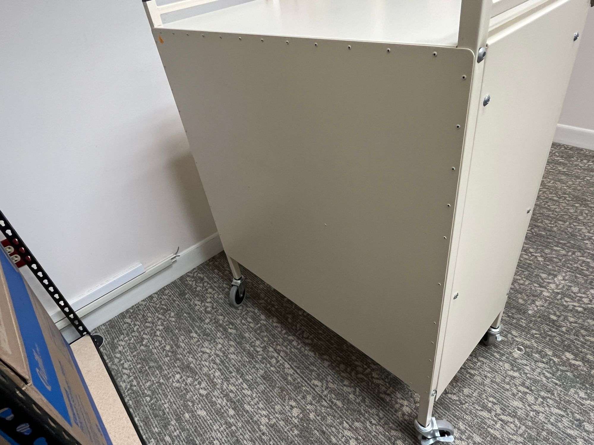 Metal Chart Cart w/ Binders