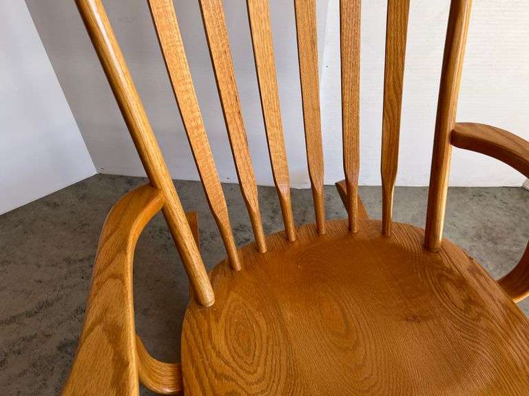 Oak Slatback Rocking Chair
