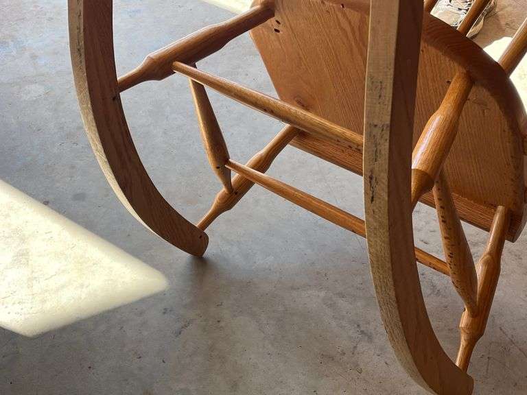 Oak Slatback Rocking Chair