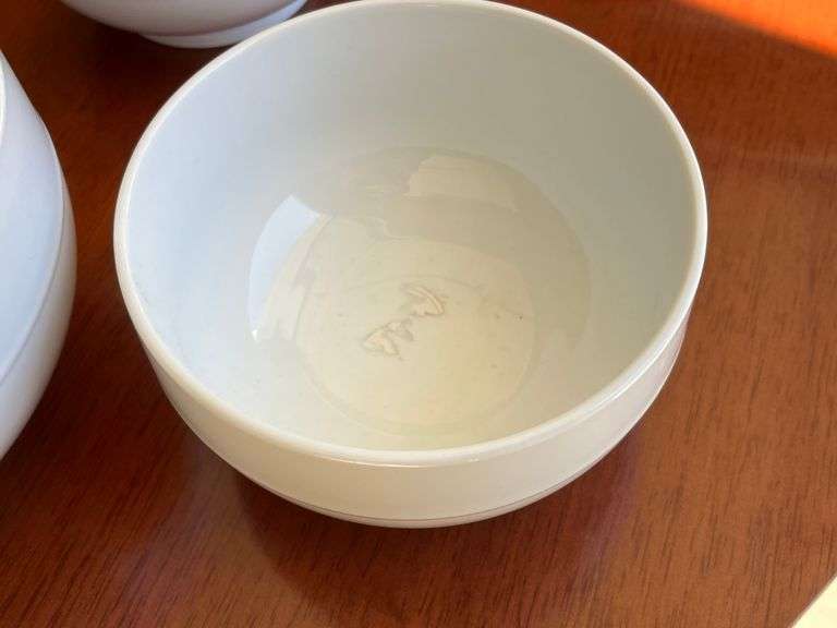 Canopy Bowls, Johan Haviland Saucers, & Made in China Bowls