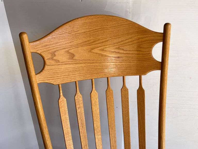 Oak Slatback Rocking Chair
